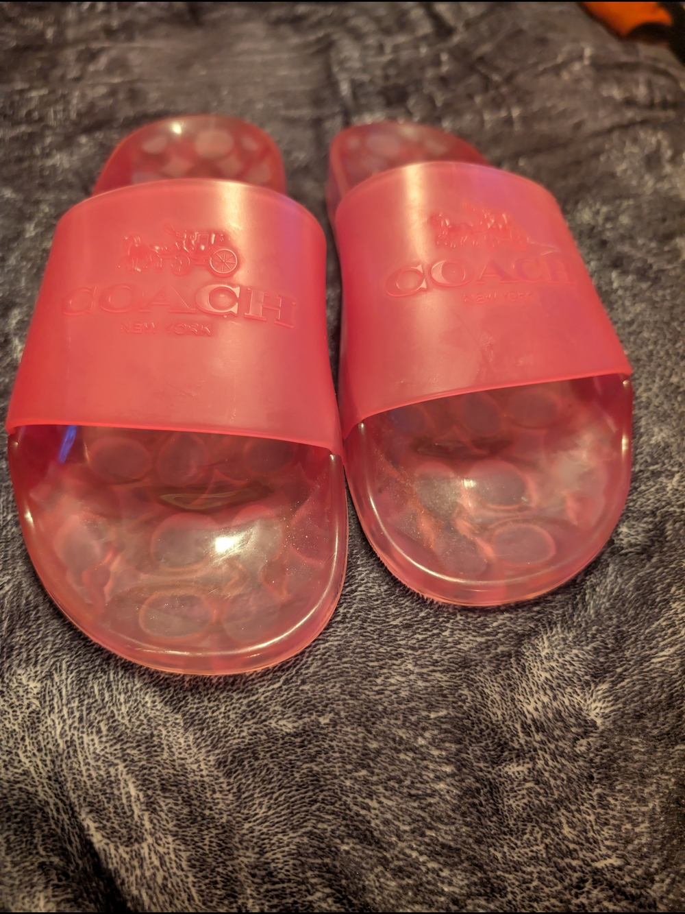 Coach Pink Jelly Slide Sandals - Picture 6 of 8